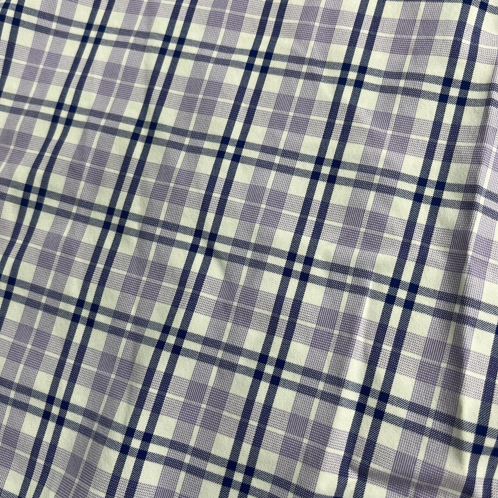 UNTUCKit Shirt Mens 2XL Purple Plaid Long Sleeve Button Up Stretch Nylon Casual - Picture 4 of 9